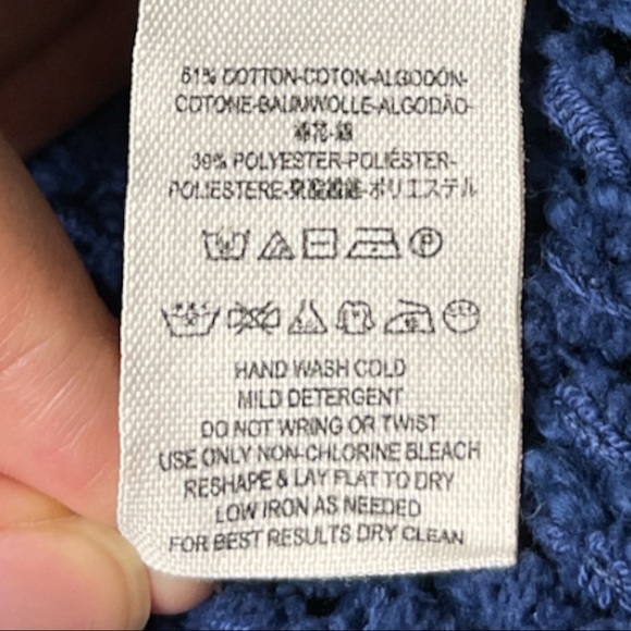 Free People Dolphin Bay Blue Cozy V-Neck Sweater XS - Picture 6 of 8